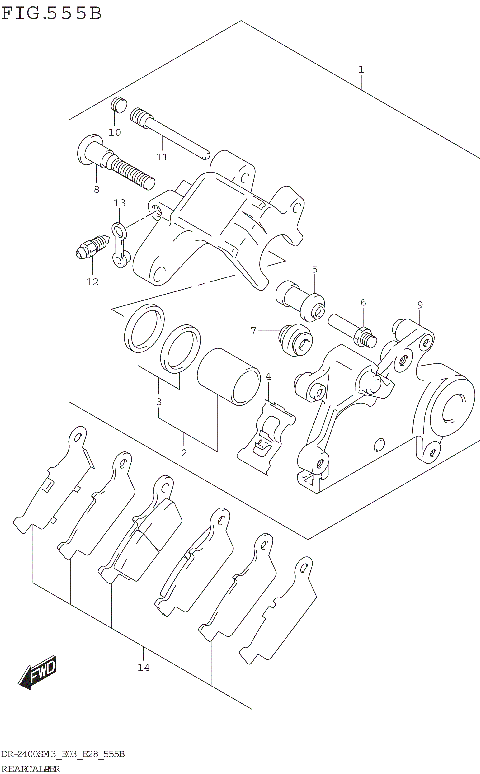 REAR CALIPER (DR-Z400SM3 E28)