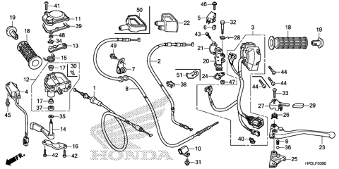 HANDLE LEVER@SWITCH@CABLE