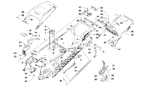 TUNNEL, REAR BUMPER, AND SNOWFLAP ASSEMBLY [106219]