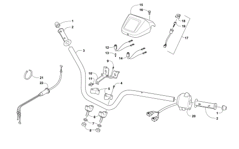 HANDLEBAR AND CONTROL ASSEMBLY