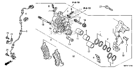 RIGHT FRONT BRAKE CALIPER