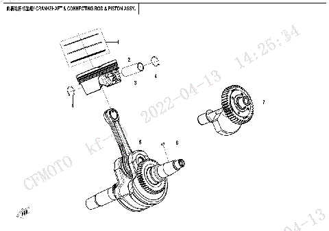 CRANKSHAFT & CONNECTING ROD & PISTON ASSY