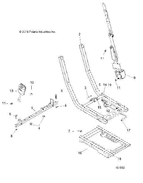 BODY, SEAT MOUNTING AND BELT - A19DBA50A5 (101553)