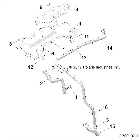 ENGINE, COOLING HOSES AND SHROUDS - Z19VGE99AK/AW/BK/BW (C700107-1)
