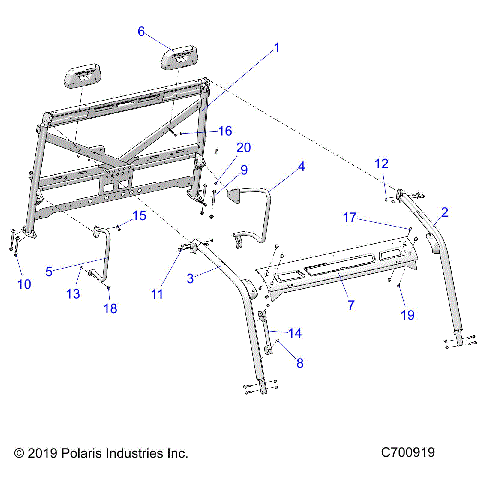 CHASSIS, CAB FRAME - R20RRW99A9/AA/AF/AP/AX/B9/BA/BF/BP/BX (C700919)