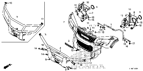 FRONT GRILLE@FRONT BUMPER