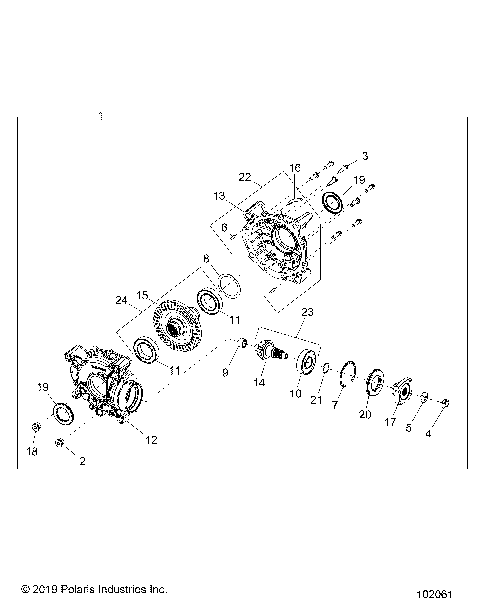 DRIVE TRAIN, REAR GEARCASE INTERNALS - A20SYE95KH (102061)