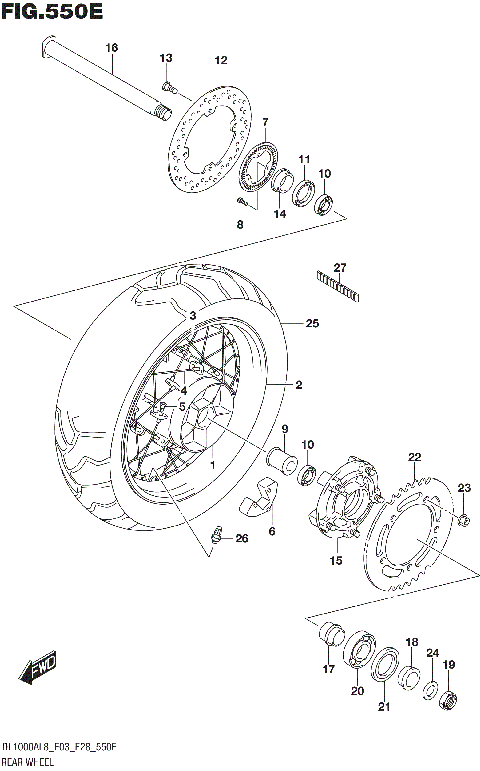 REAR WHEEL (DL1000XAL8 E28)
