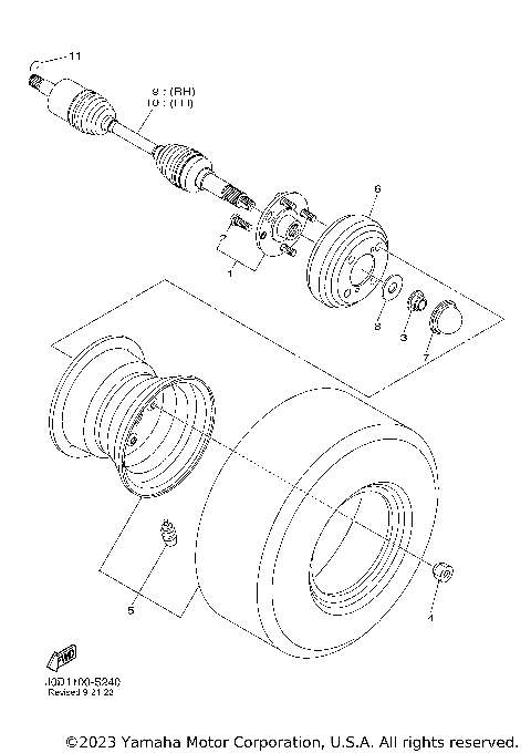 REAR AXLE & WHEEL