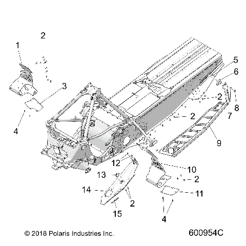 CHASSIS, CLUTCH GUARD/FOOTRESTS/RUNNING BOARDS - S21EKP6PS ALL OPTIONS (600954C)