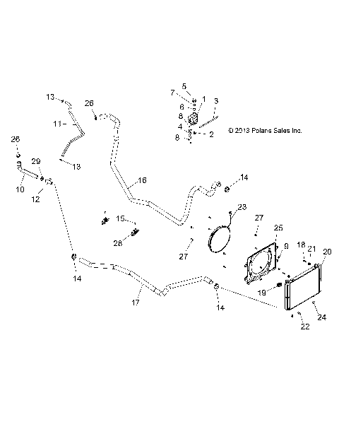 ENGINE, COOLING SYSTEM - R14RH57FX (49RGRCOOL14RGR570)