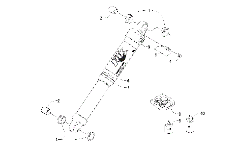 REAR SUSPENSION REAR ARM SHOCK ABSORBER [102281]