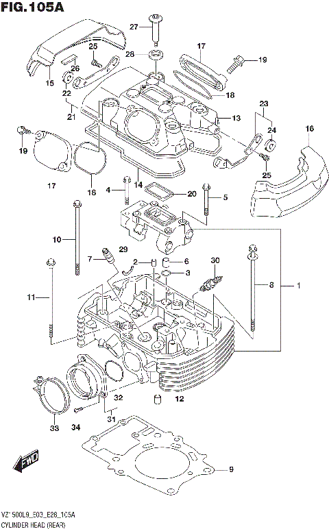 CYLINDER HEAD (REAR)