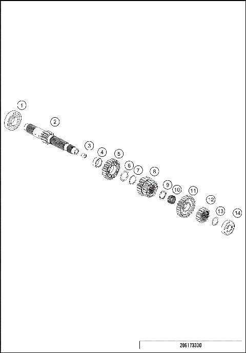 TRANSMISSION I - MAIN SHAFT