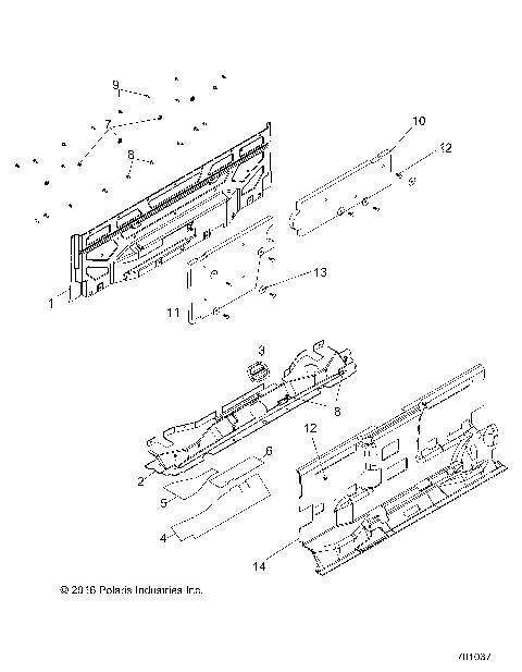 BODY, CLOSEOFF, REAR - R16B1PD1AA/2P (701037)