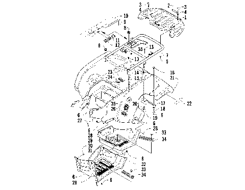 REAR RACK, BODY PANEL, AND FOOTWELL ASSEMBLIES [90359]