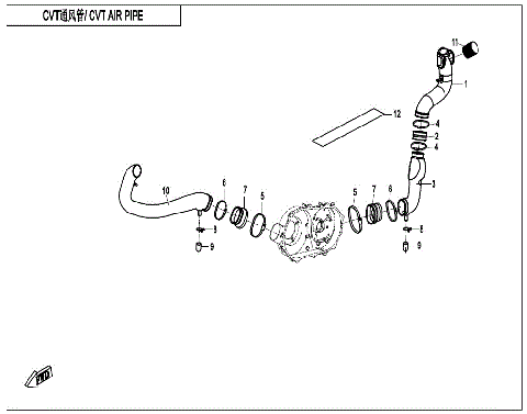 CVT AIR PIPE