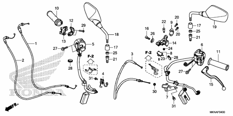 HANDLE LEVER@SWITCH@CABLE