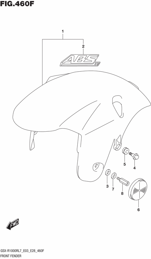 FRONT FENDER (GSX-R1000RZL7 E33)
