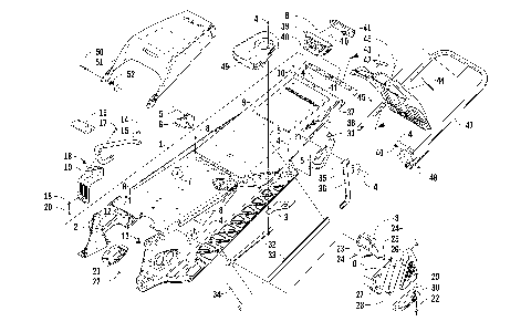 TUNNEL, REAR BUMPER, AND SNOWFLAP ASSEMBLY [96710]
