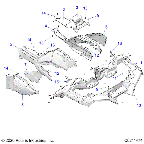 BODY, FRONT CAB and SIDE PANELS - A21SXE95PG (C0211474)
