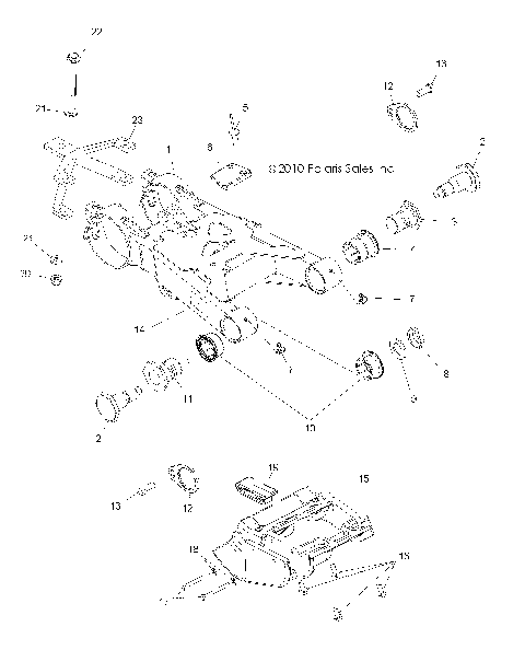 SUSPENSION, SWINGARM - A13NA32FA (49ATVSWINGARM11BOSSI)