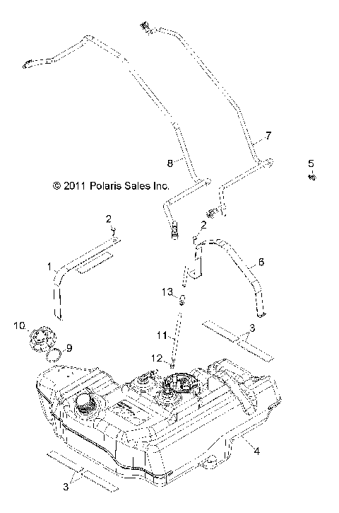 BODY, FUEL TANK - R12JT9EFX (49RGRFUEL12RZRXP900)