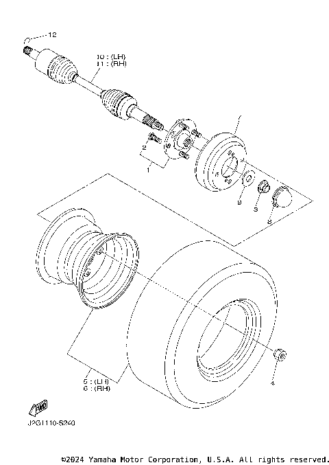 REAR AXLE & WHEEL