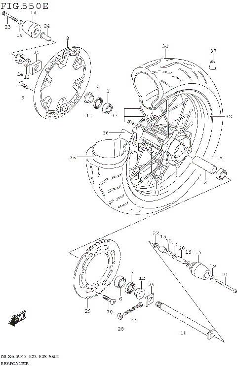 REAR WHEEL (DR-Z400SMM3 E28)