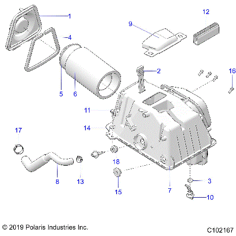 ENGINE, AIR INTAKE - A20SXA85A1/A7/CA1/CA7/E85A9/AF/AP/CA9/CAF/CAP/V85AP/CAP (C102167)
