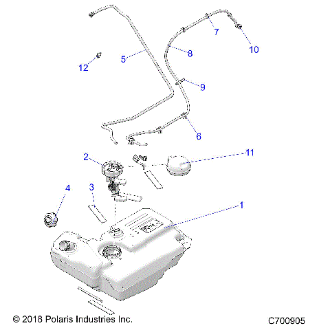 BODY, FUEL TANK - G20GAE99F2/EFS/BFM/BCM/SFS/SC2 (C700905)