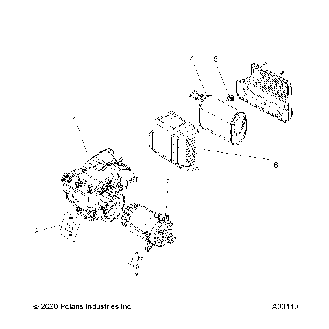 ENGINE - ENGINE ASM. and EXHAUST - P20GGGFNA/GGGGNA (A00110)