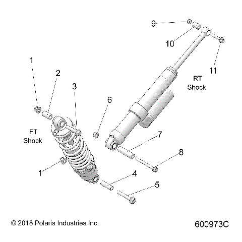 SUSPENSION, SHOCK MOUNTING, REAR SUSP. - S20EDE8RS/8REM (600973C)