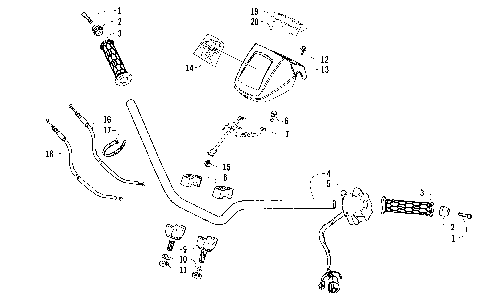 HANDLEBAR AND CONTROLS ASSEMBLY [89371]
