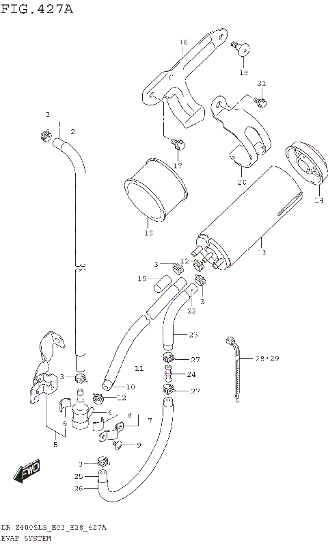 EVAP SYSTEM (DR-Z400SL5 E33)