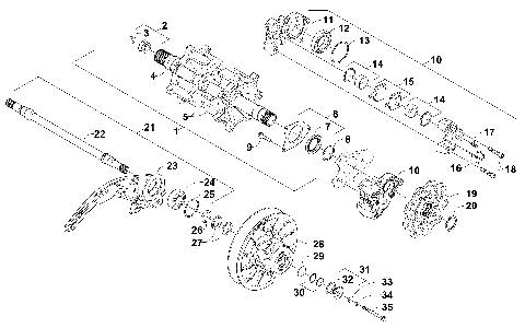 DRIVE TRAIN SHAFTS AND BRAKE ASSEMBLIES [102107]