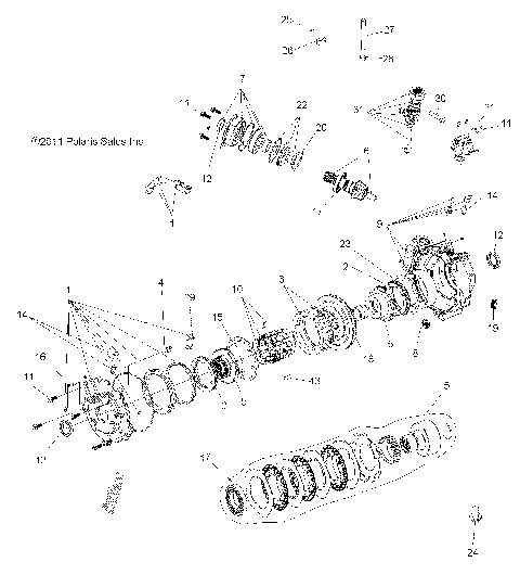 DRIVE TRAIN, FRONT GEARCASE and MOUNTING - A15S6A76FA (49ATVGEARCASE1332909)