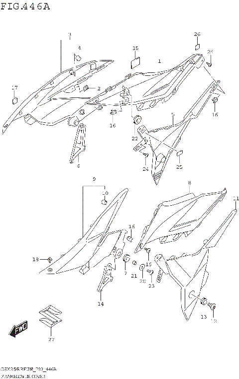 FRAME LOWER COVER (GSX250RRFJ:M2:P33)