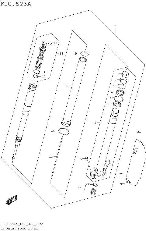 LH FRONT FORK DAMPER