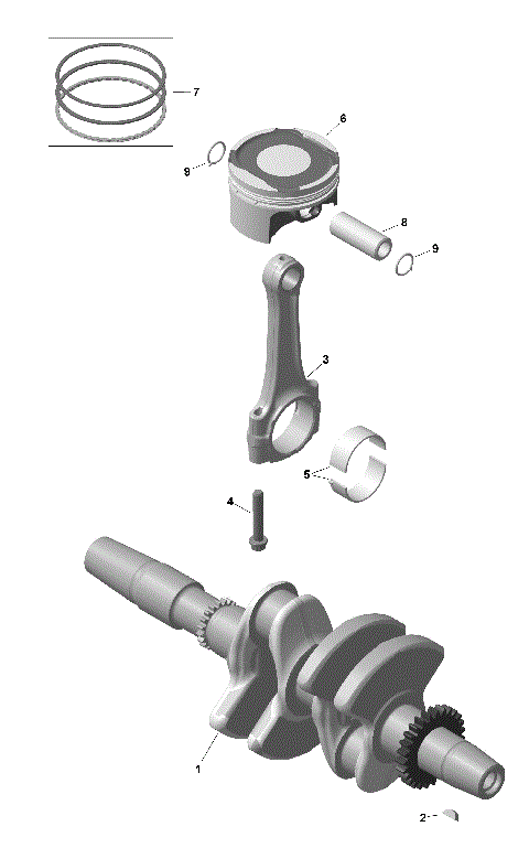 01- ROTAX - Crankshaft and Pistons