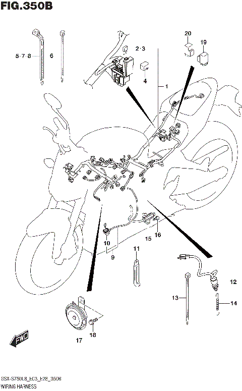 WIRING HARNESS (GSX-S750L8 E33)