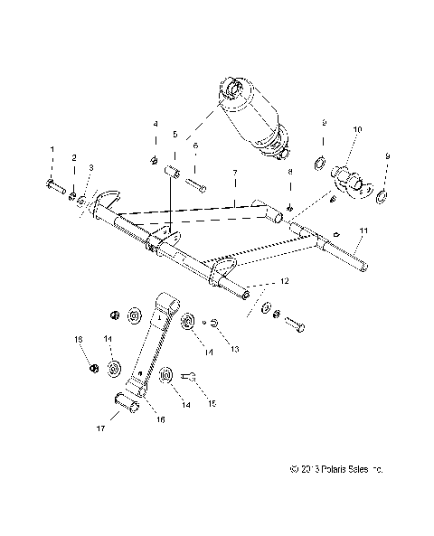 SUSPENSION, TORQUE ARM, FRONT - S15CT5BEL/BSL/BSM (49SNOWFTA14550144)