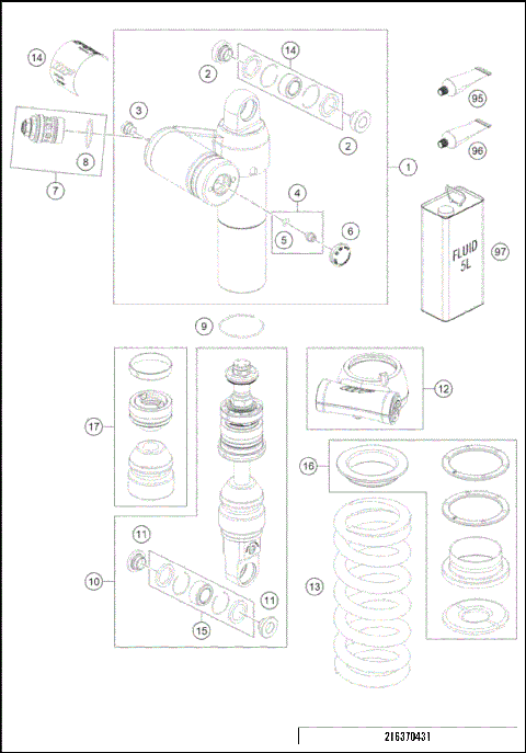 SHOCK ABSORBER DISASSEMBLED