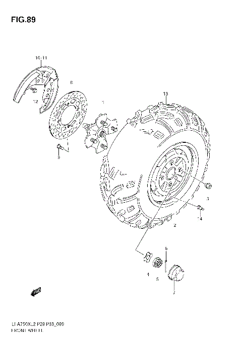 FRONT WHEEL (LT-A750X L2 E28)