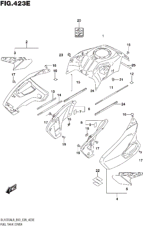 FUEL TANK COVER (DL1000AL8 E33) (FOR YU1)