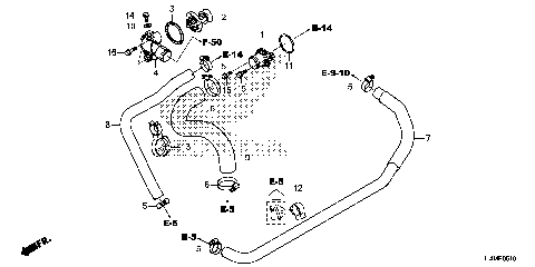 WATER HOSE@THERMOSTAT