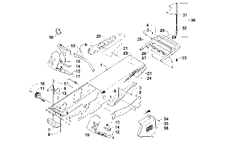 CHASSIS, FOOTREST, AND REAR BUMPER ASSEMBLY [101564]