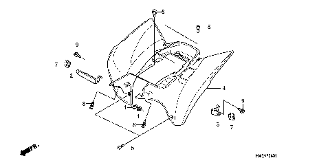 RR FENDER (TRX300EX'07-)