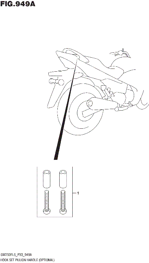 HOOK SET PILLION HANDLE (OPTIONAL)