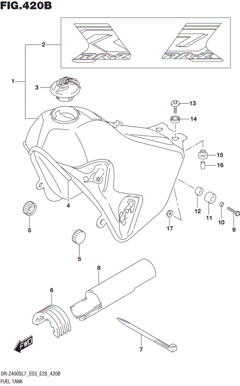 FUEL TANK (DR-Z400SL7 E28)